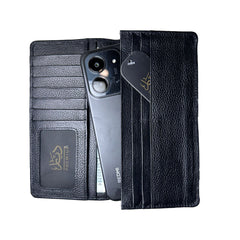 100% Pure Leather - Long Wallet With Mobile Pocket.