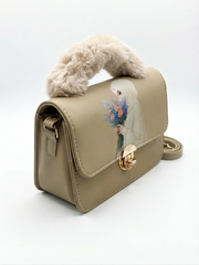 Hijabi girl printed hand bag
