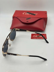 C*rtier Luxury Aviator Sunglasses – Black & Gold M1