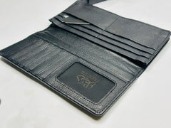 100% Pure Leather - Long Wallet With Mobile Pocket.