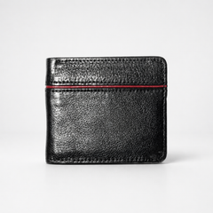 Bi-Fold Black Cow Leather Wallet
