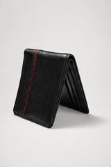 Bi-Fold Black Cow Leather Wallet