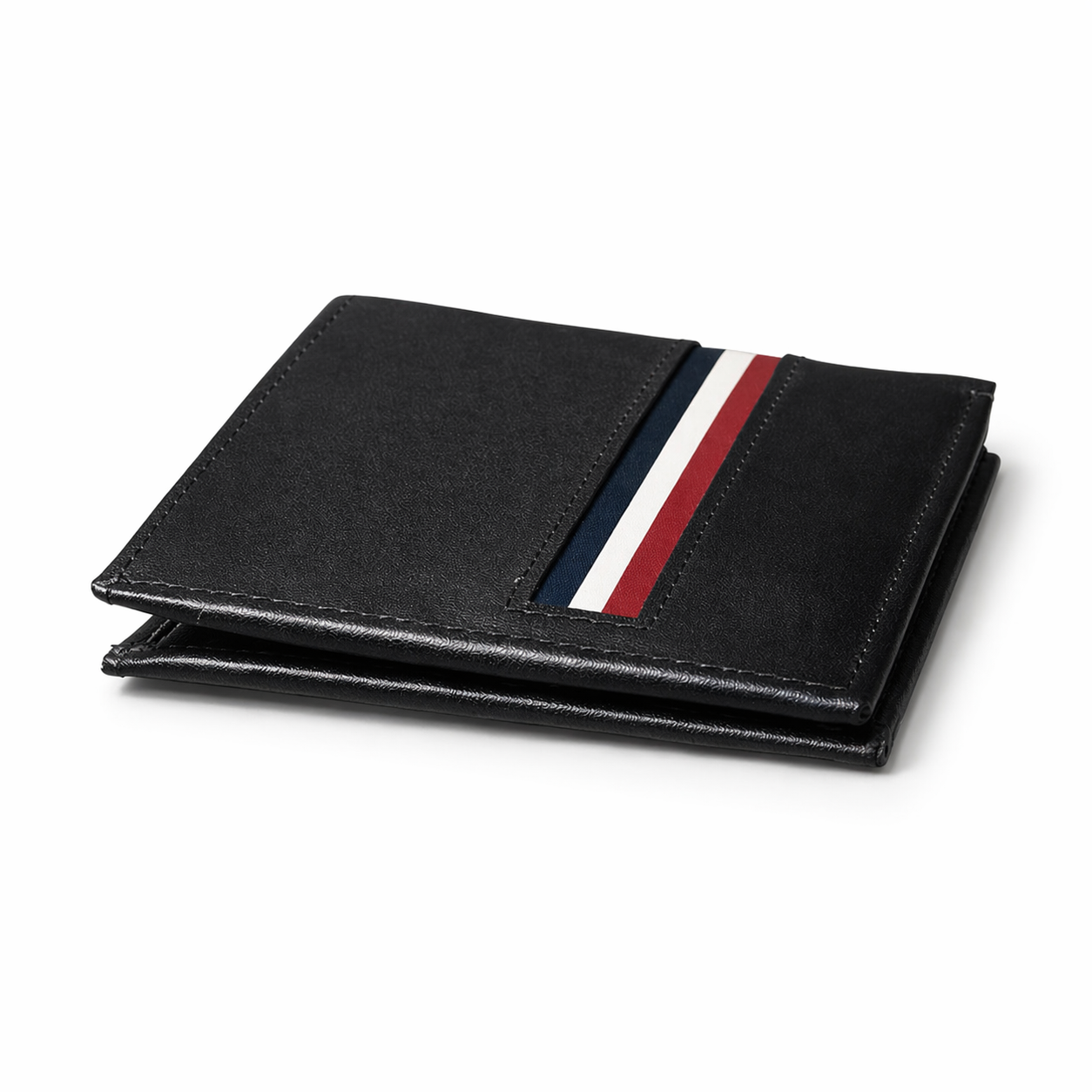 Stripe Leather Wallet