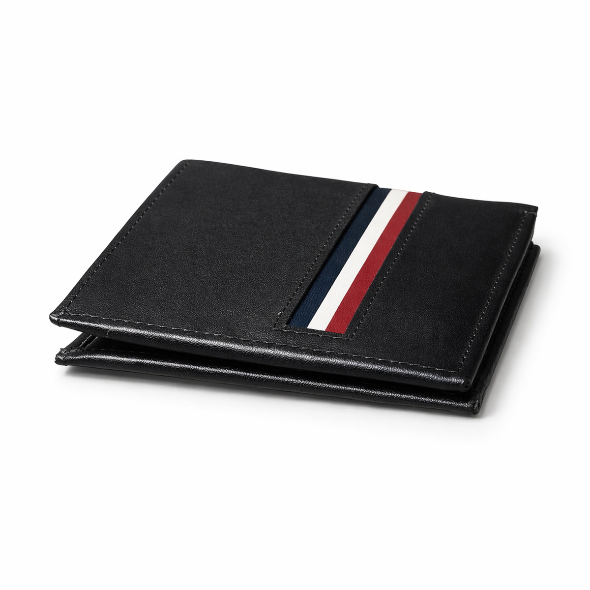 Stripe Leather Wallet