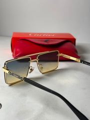 C@rtie* Blue & Gold Gradient Sunglasses