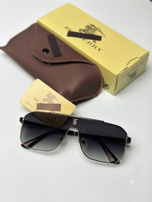 BurB*rry Square Shield Sunglasses – Premium Edition