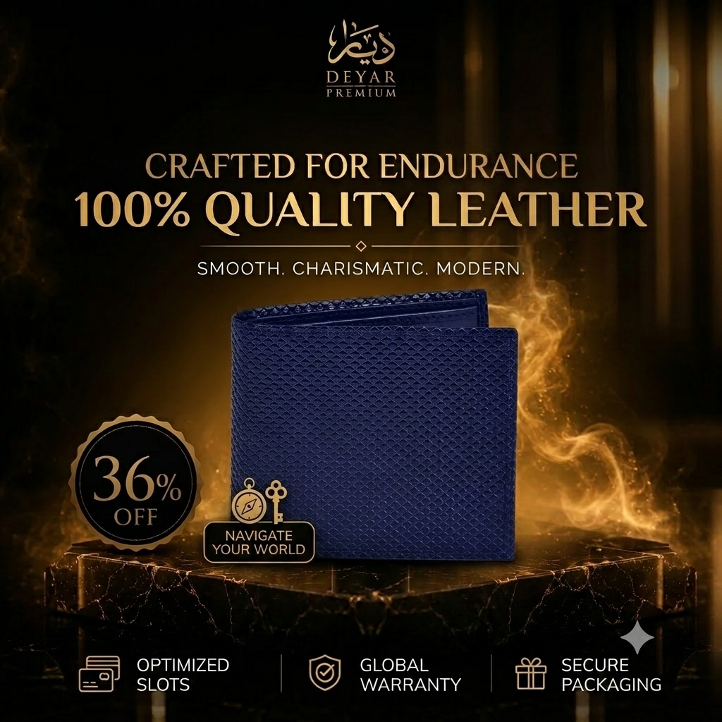 100% Pure Leather - Luxury Textured Wallet