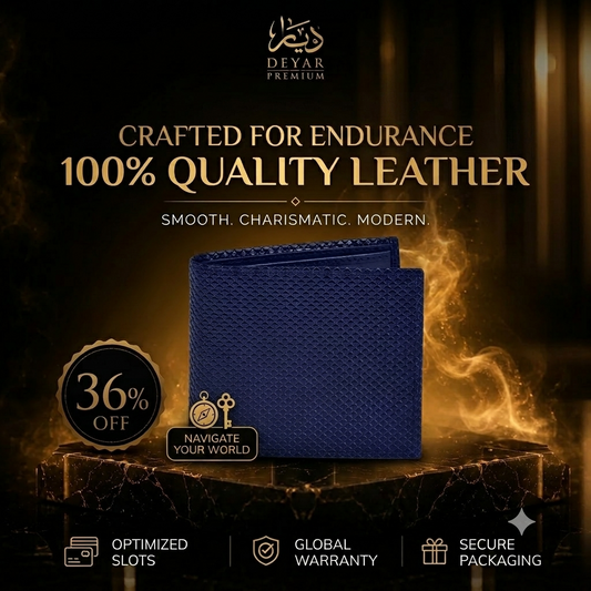 100% Pure Leather - Luxury Textured Wallet