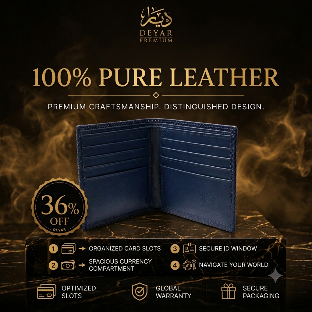 100% Pure Leather - Luxury Textured Wallet