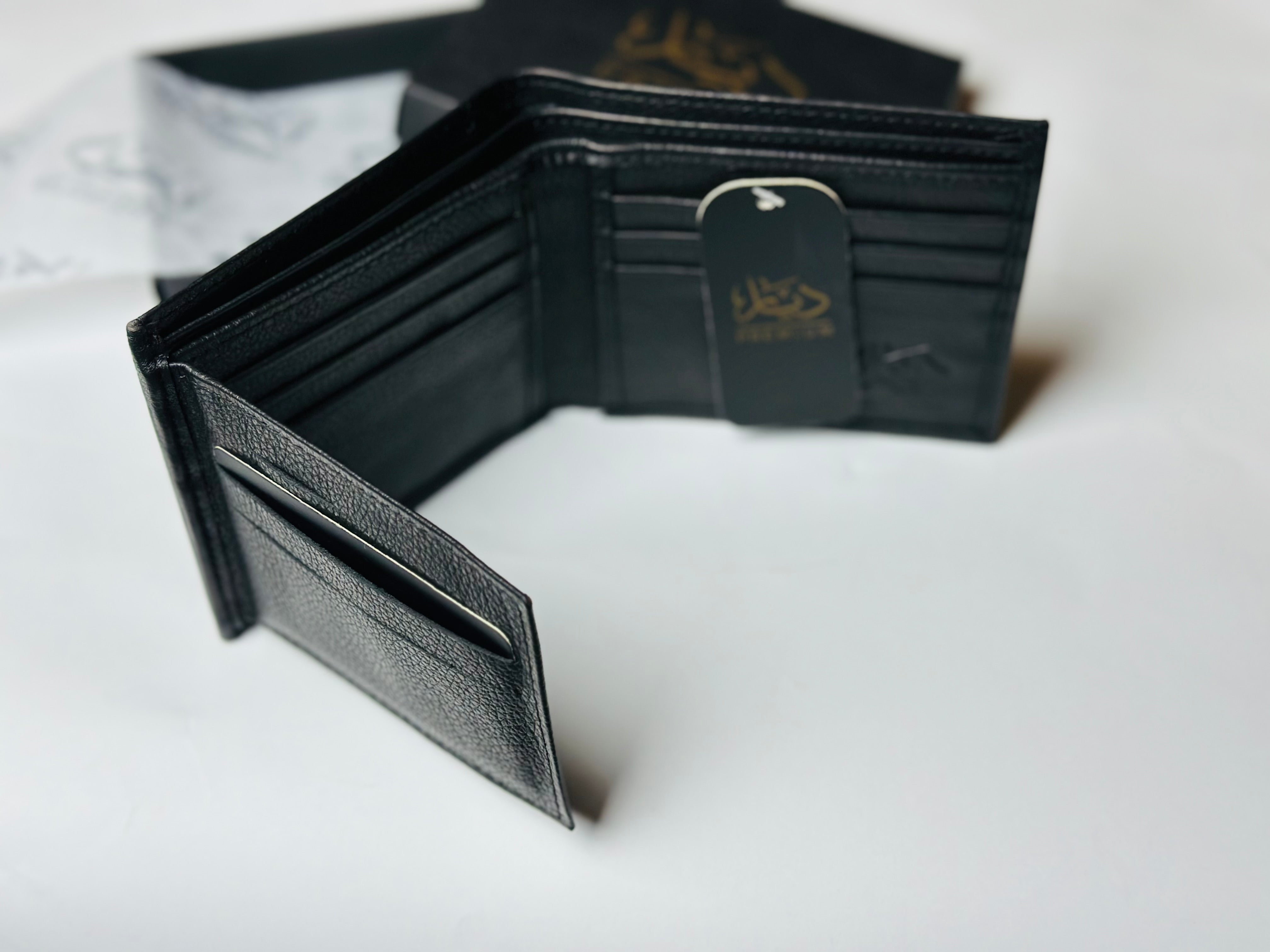 Red stripe 100% pure leather wallet