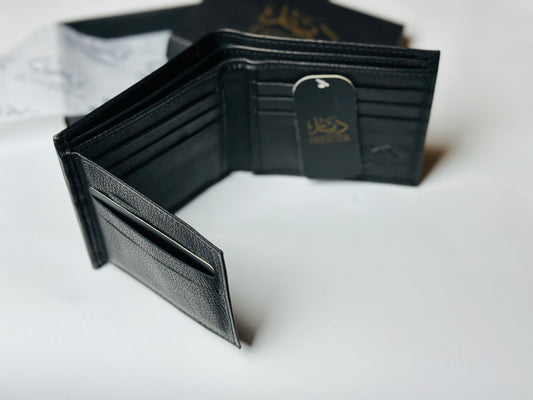 Red stripe 100% pure leather wallet