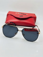 C*rtier Luxury Aviator Sunglasses – Black & Gold M1