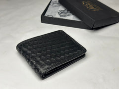 double layered hand knitted 100% leather regular wallet