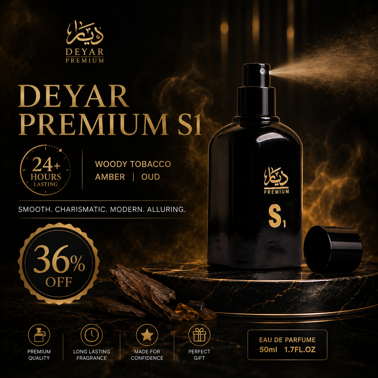 24+ Hours Lasting | Deyar Premium S1