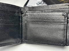 double layered hand knitted 100% leather regular wallet