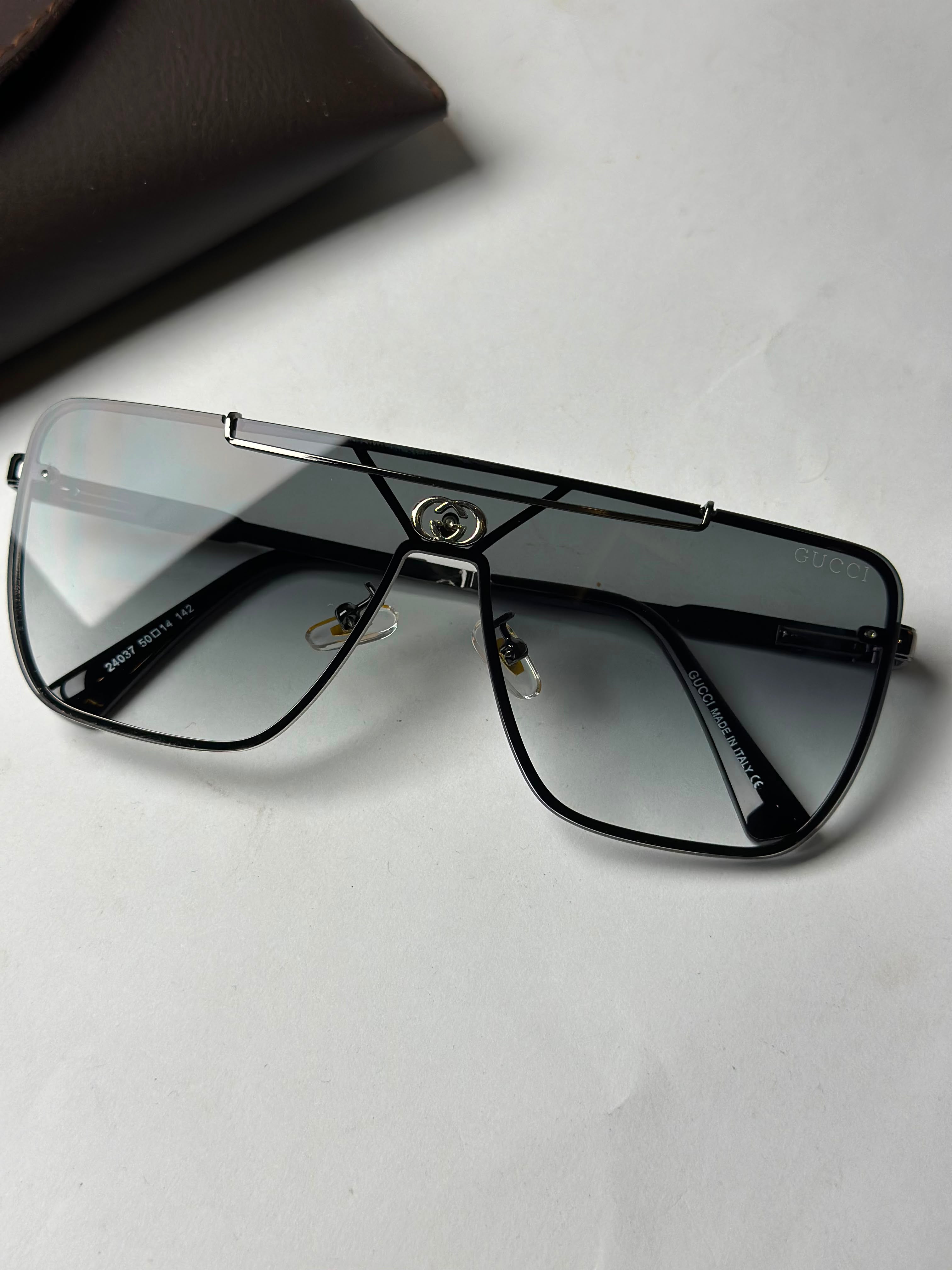Gu*c! Black Square Sunglasses