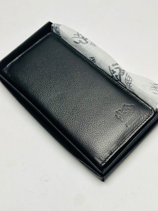 100% Pure Leather - Long Wallet With Mobile Pocket.