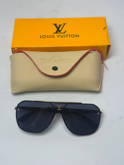 L*ui$ ¥uitt*n Black Oversized Shield Sunglasses