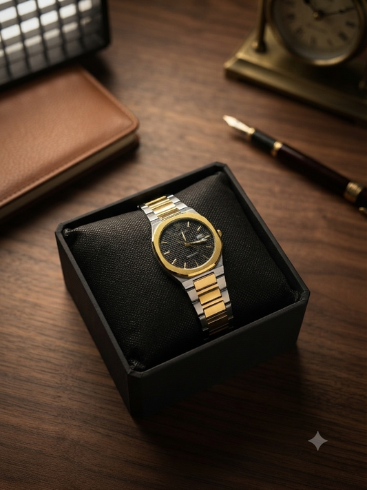 AP silver golden black dial just date