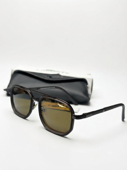 Lacoste Classic Square Sunglasses – Brown Frame | Amber Lens