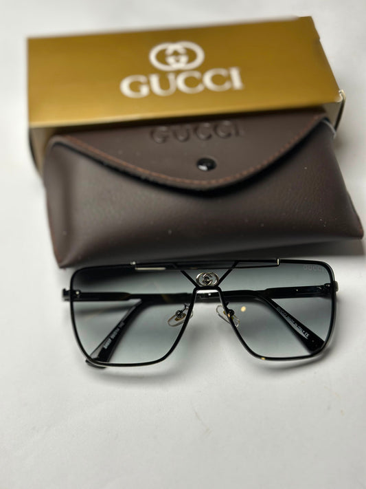 Gu*c! Black Square Sunglasses