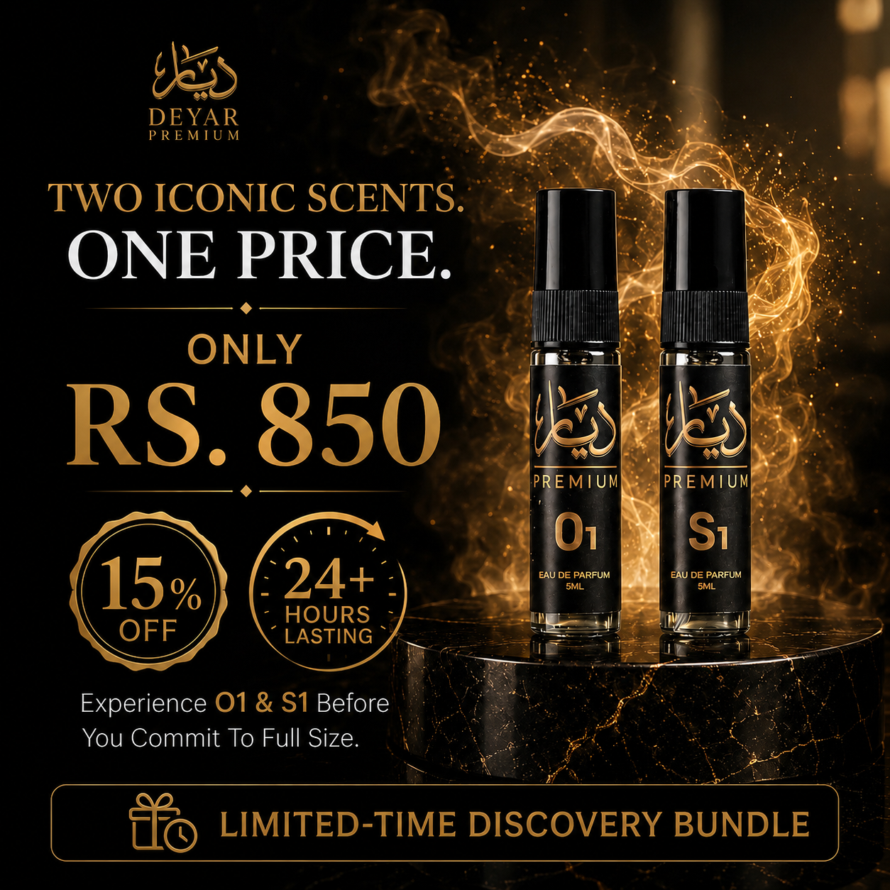 24+ Hours Lasting | S1 & O1 Perfume 5ml Combo