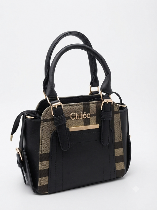 check style branded handbag