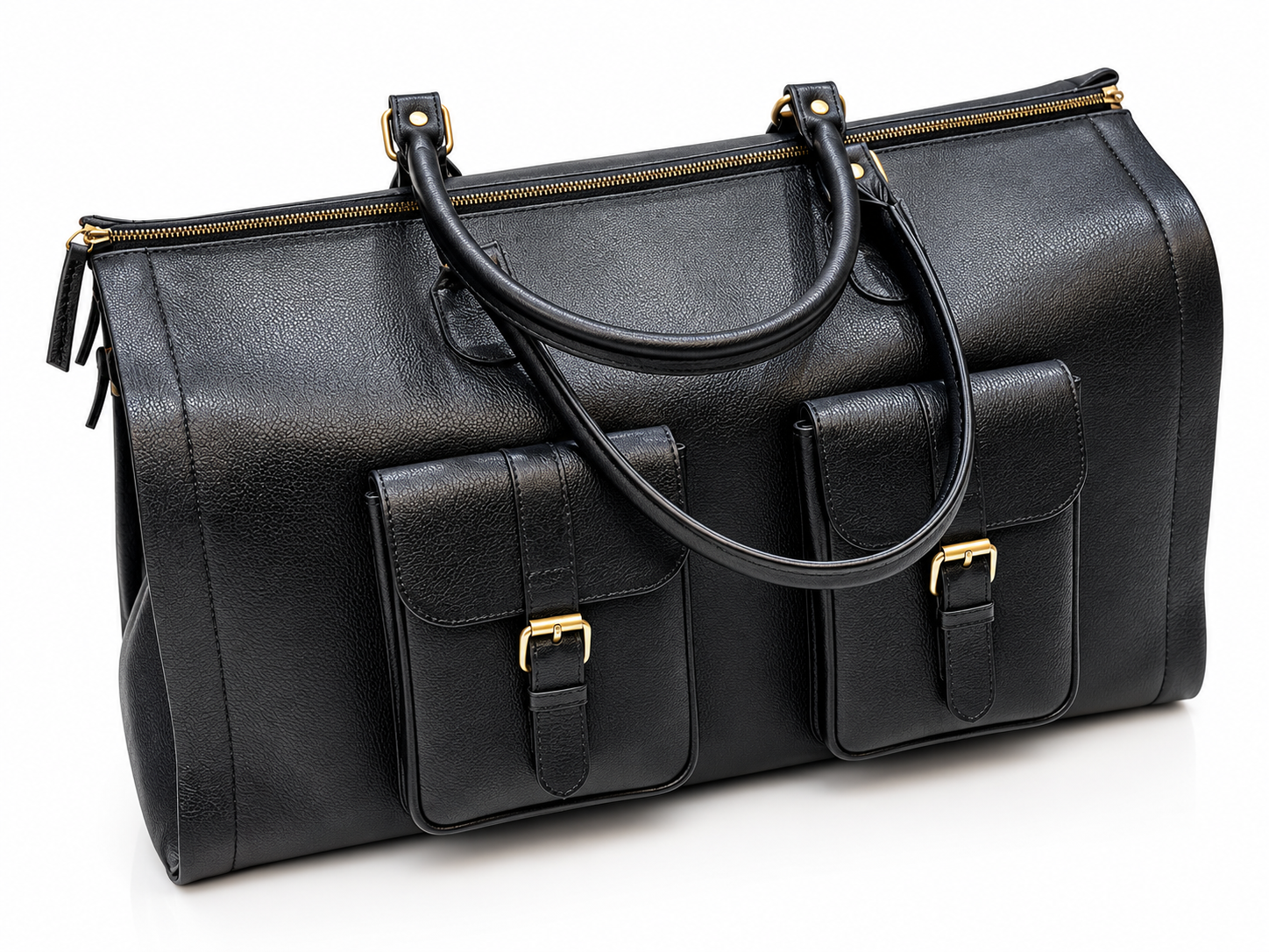 Classic 100% pure leather travel bag