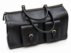Classic 100% pure leather travel bag