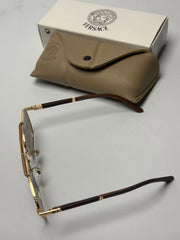 Ve*sace Aviator Sunglasses – Brown Gradient Lens