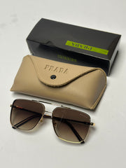 Pr*da Aviator Sunglasses – Brown Gradient Lenses