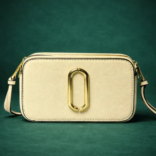 Premium Cream PU Leather Crossbody Bag for Women